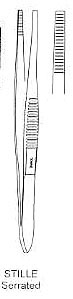 Dressing Forcep, Stille Serrated